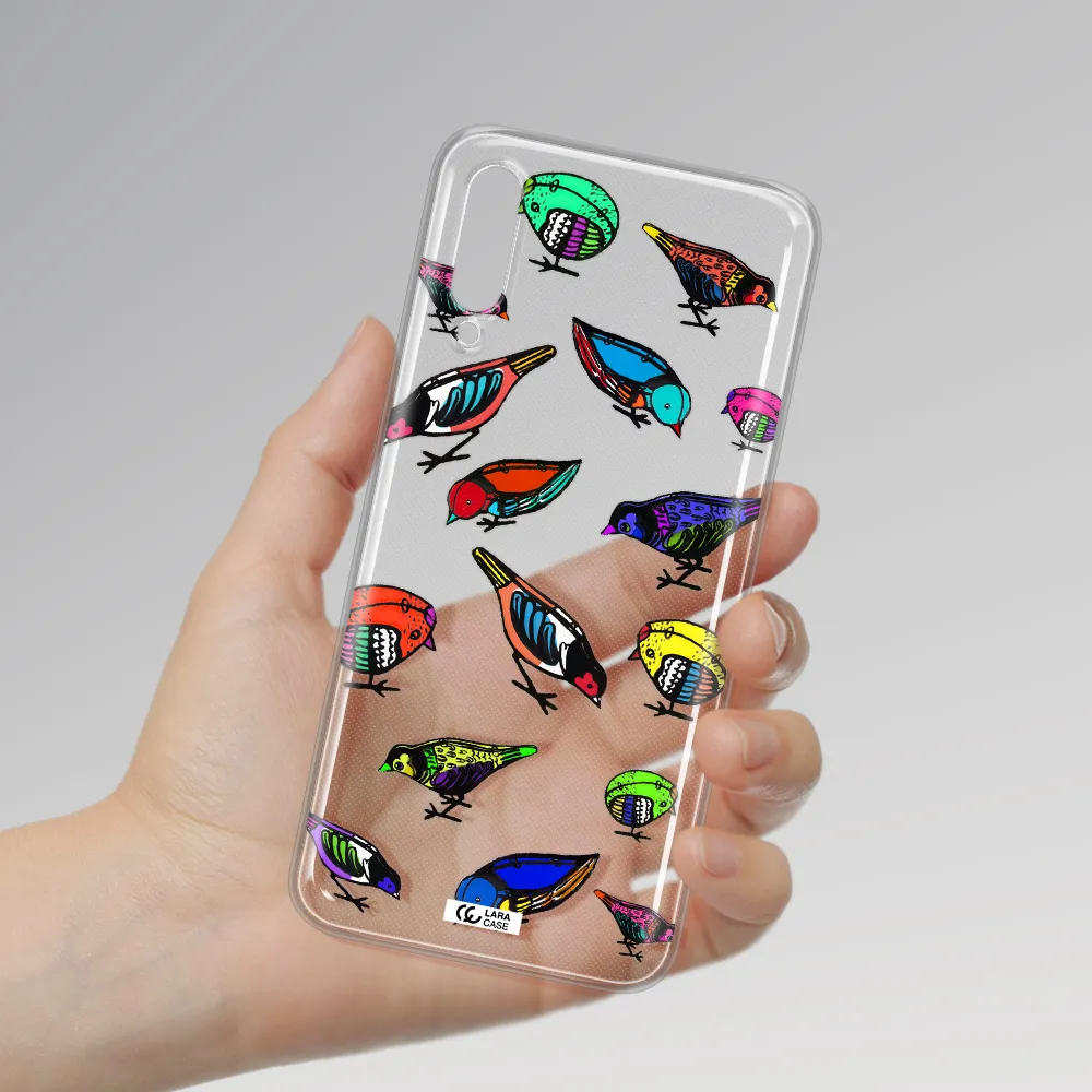 Colorful Birds Drawing Samsung A30S Clear TPU Case