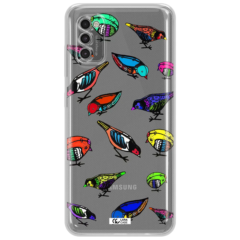 Colorful Birds Drawing Samsung A41 Clear Tpu Case