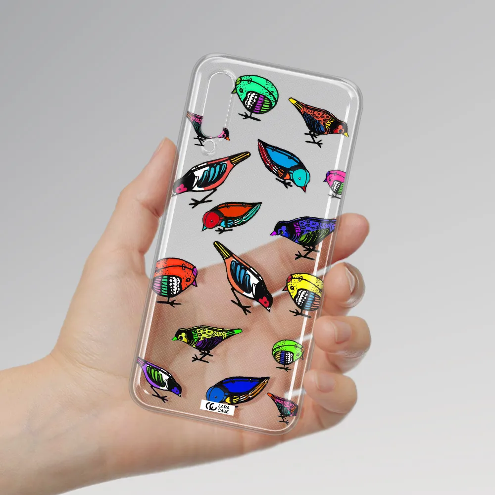 Colorful Birds Drawing Samsung A50 Clear TPU Case