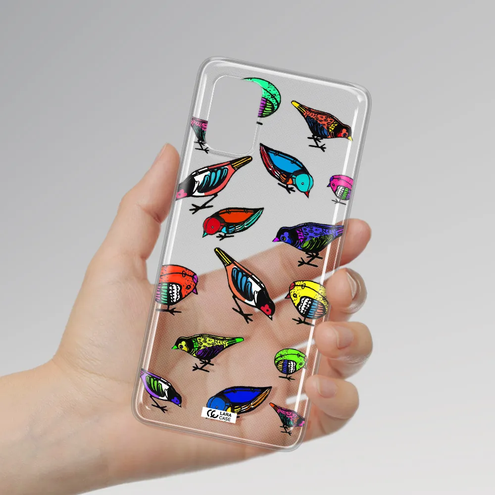 Colorful Birds Drawing Samsung A71 Clear TPU Case