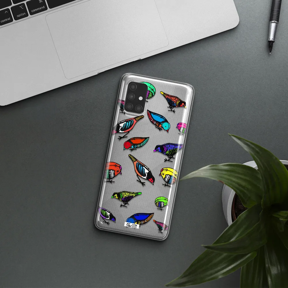 Colorful Birds Drawing Samsung A71 Clear TPU Case