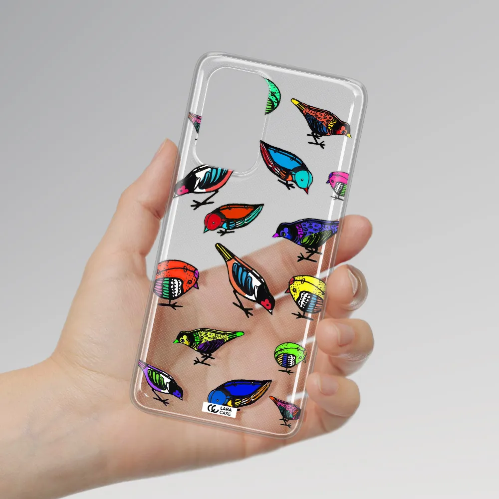 Colorful Birds Drawing Samsung A73 Clear TPU Case