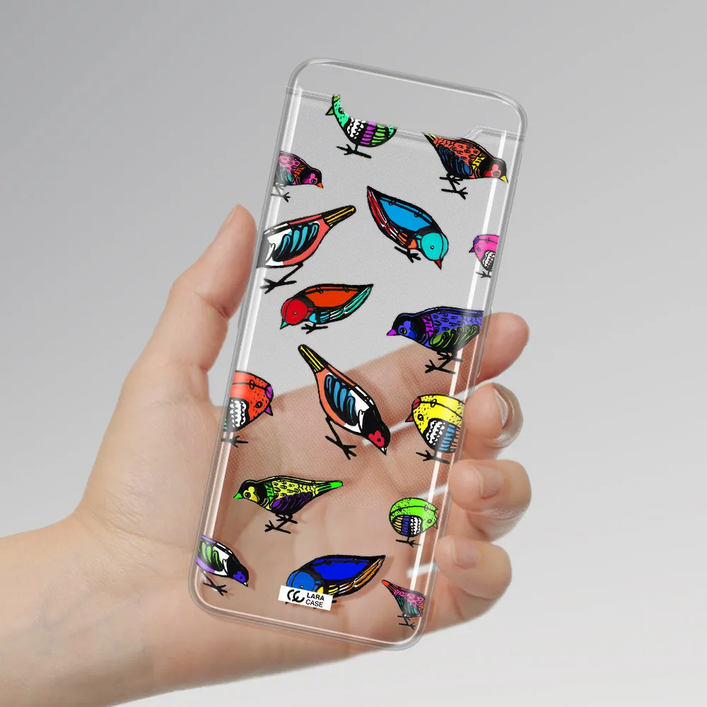 Colorful Birds Drawing Samsung A80 Clear TPU Case