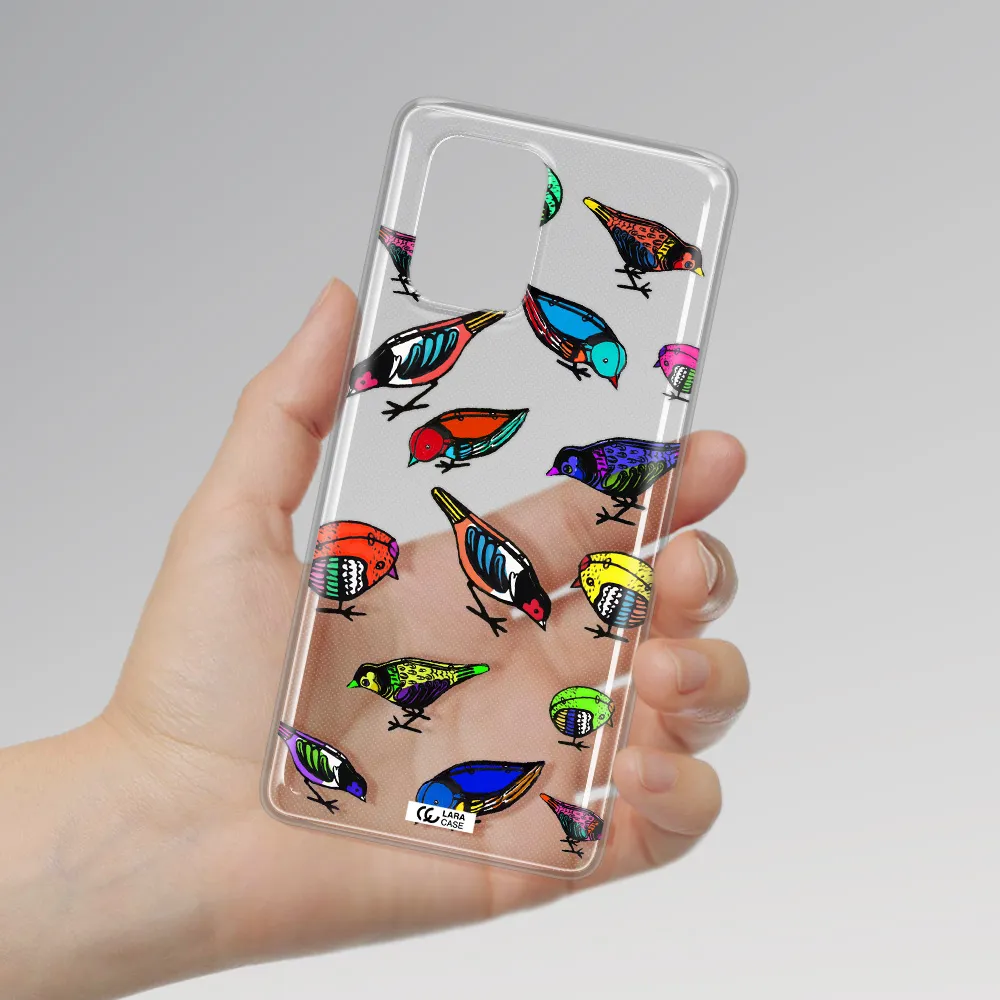 Colorful Birds Drawing Samsung A91 Clear TPU Case