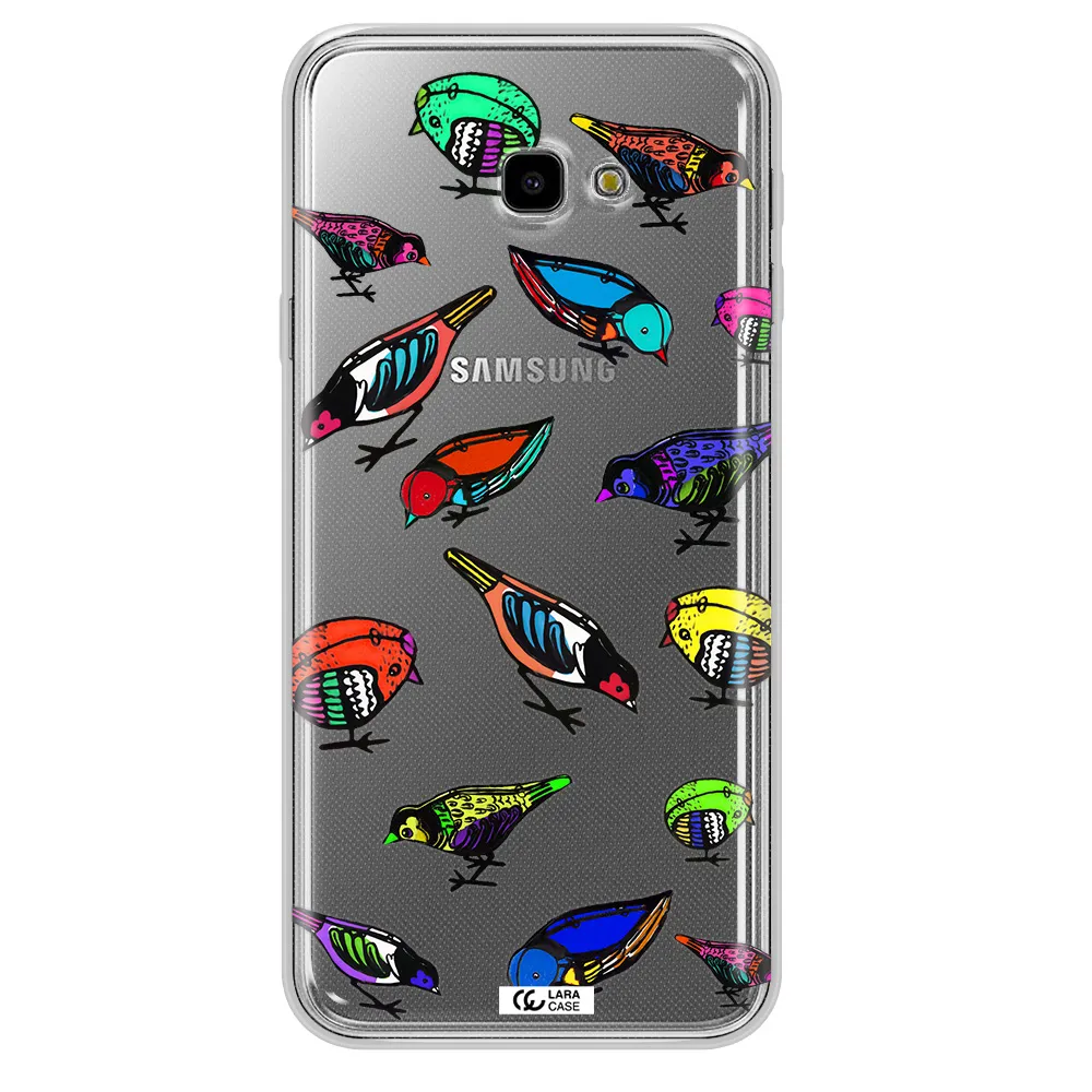 Colorful Birds Drawing Samsung J4 Plus Clear TPU Case