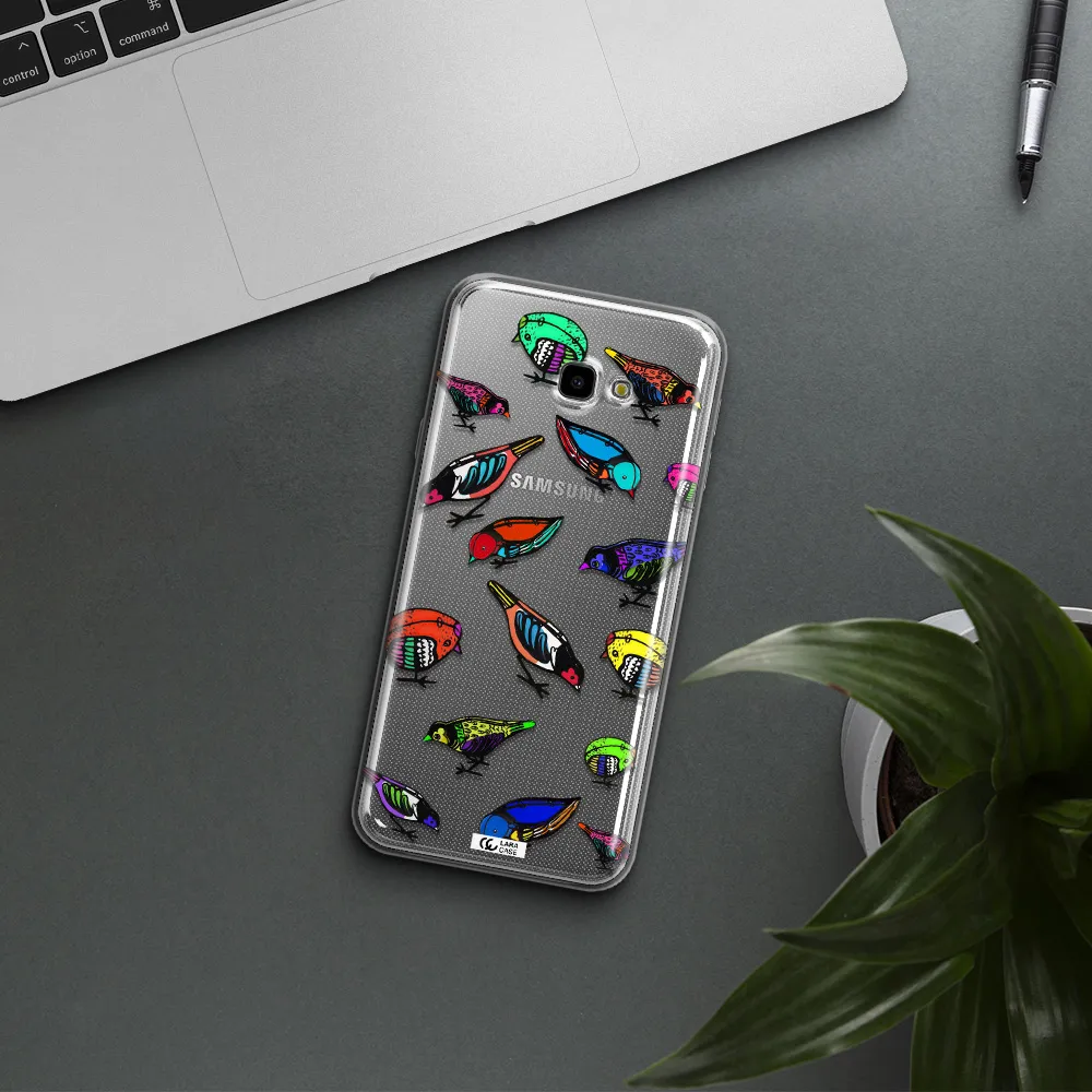 Colorful Birds Drawing Samsung J4 Plus Clear TPU Case