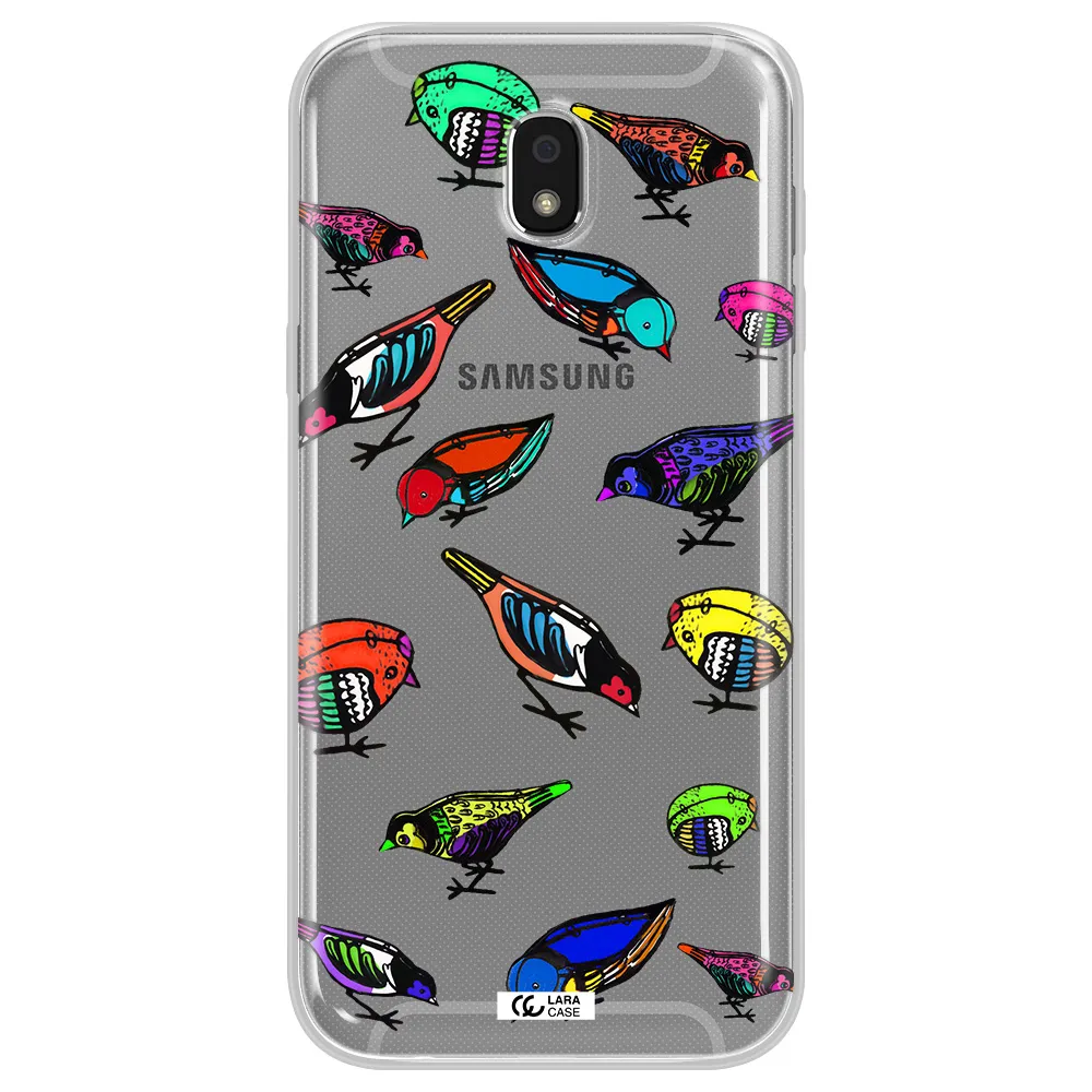 Colorful Birds Drawing Samsung J5 2017 Clear TPU Case