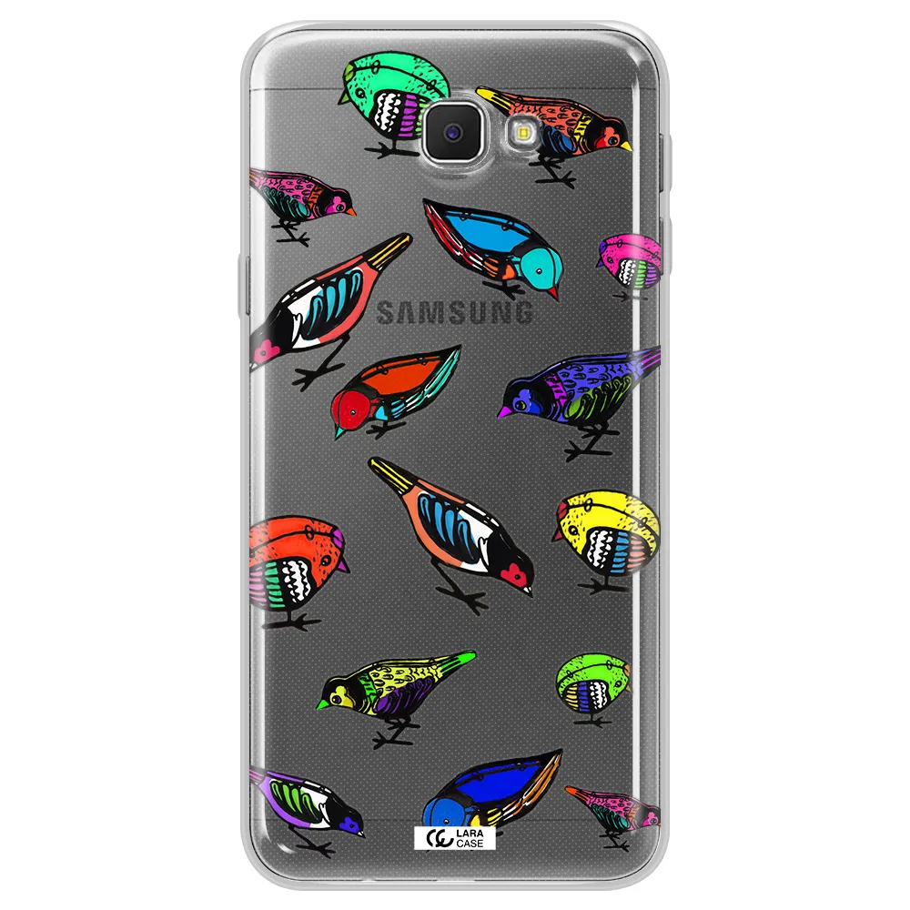 Colorful Birds Drawing Samsung J5 Prime Clear TPU Case