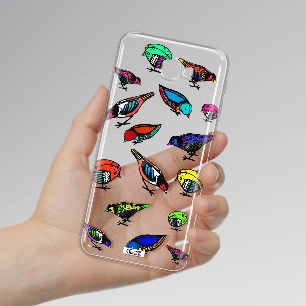 Colorful Birds Drawing Samsung J5 Prime Clear TPU Case