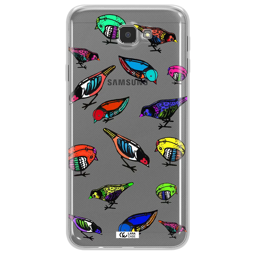 Colorful Birds Drawing Samsung J7 Prim Clear TPU Case