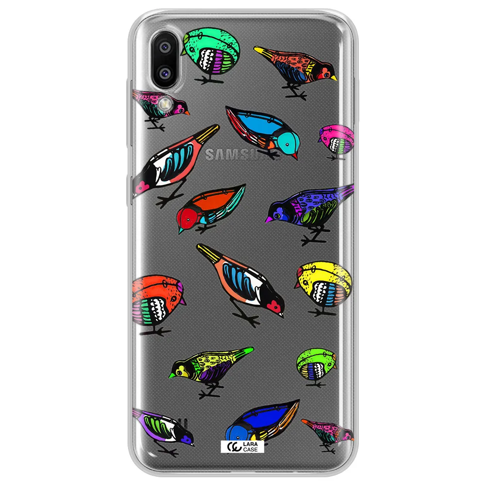 Colorful Birds Drawing Samsung M10 Clear TPU Case