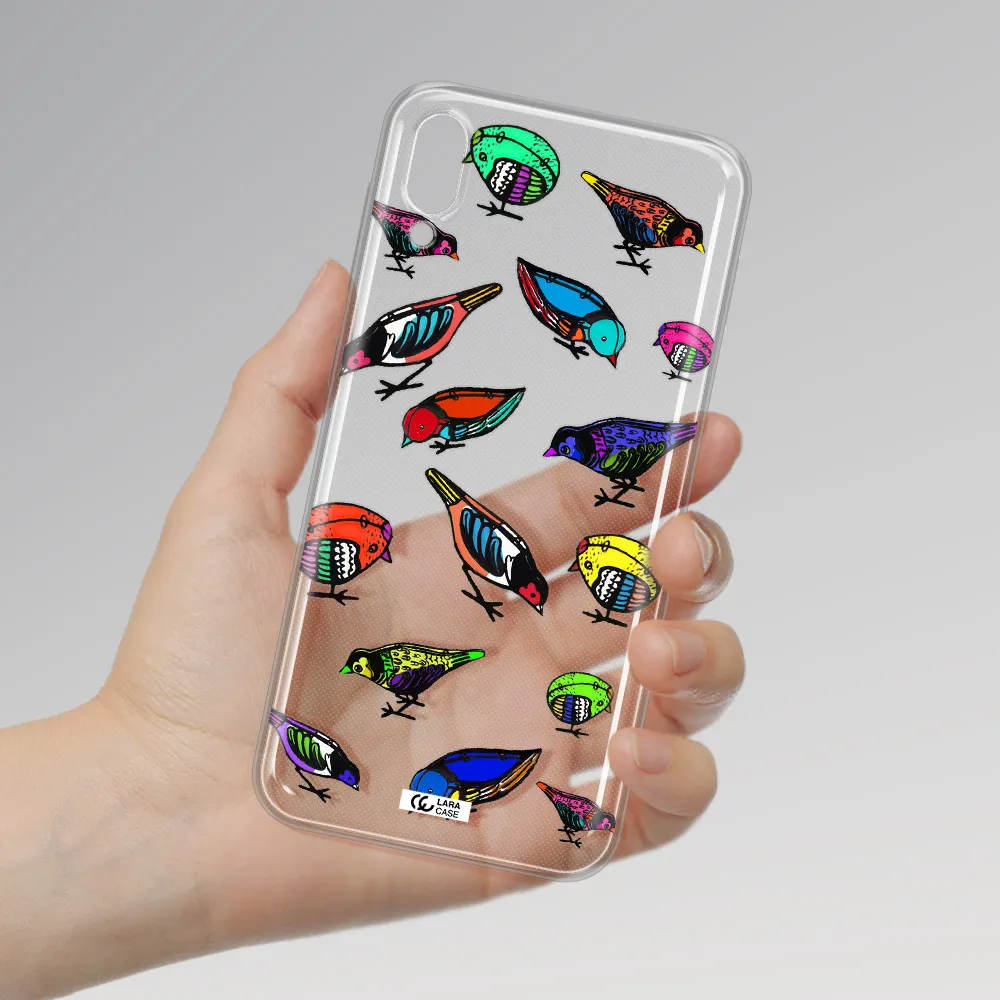 Colorful Birds Drawing Samsung M10 Clear TPU Case