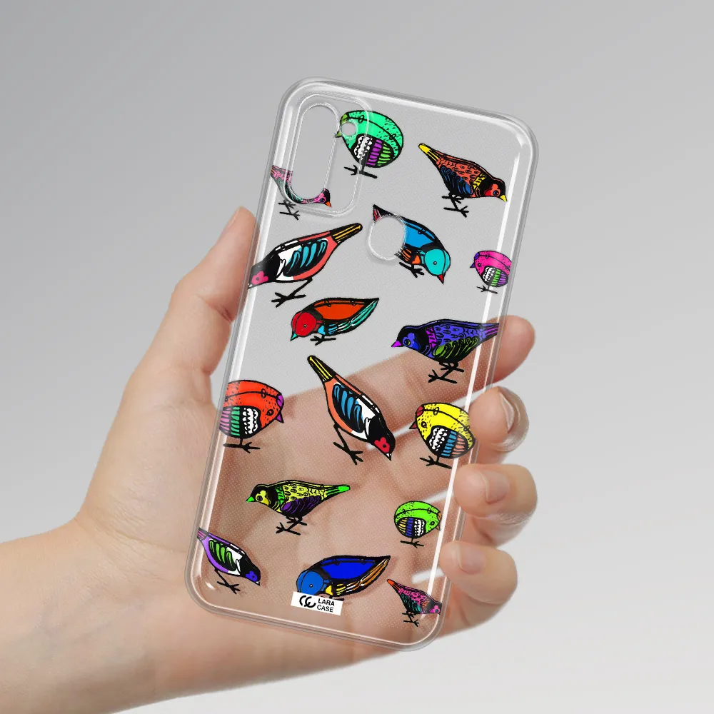 Colorful Birds Drawing Samsung M11 Clear TPU Case