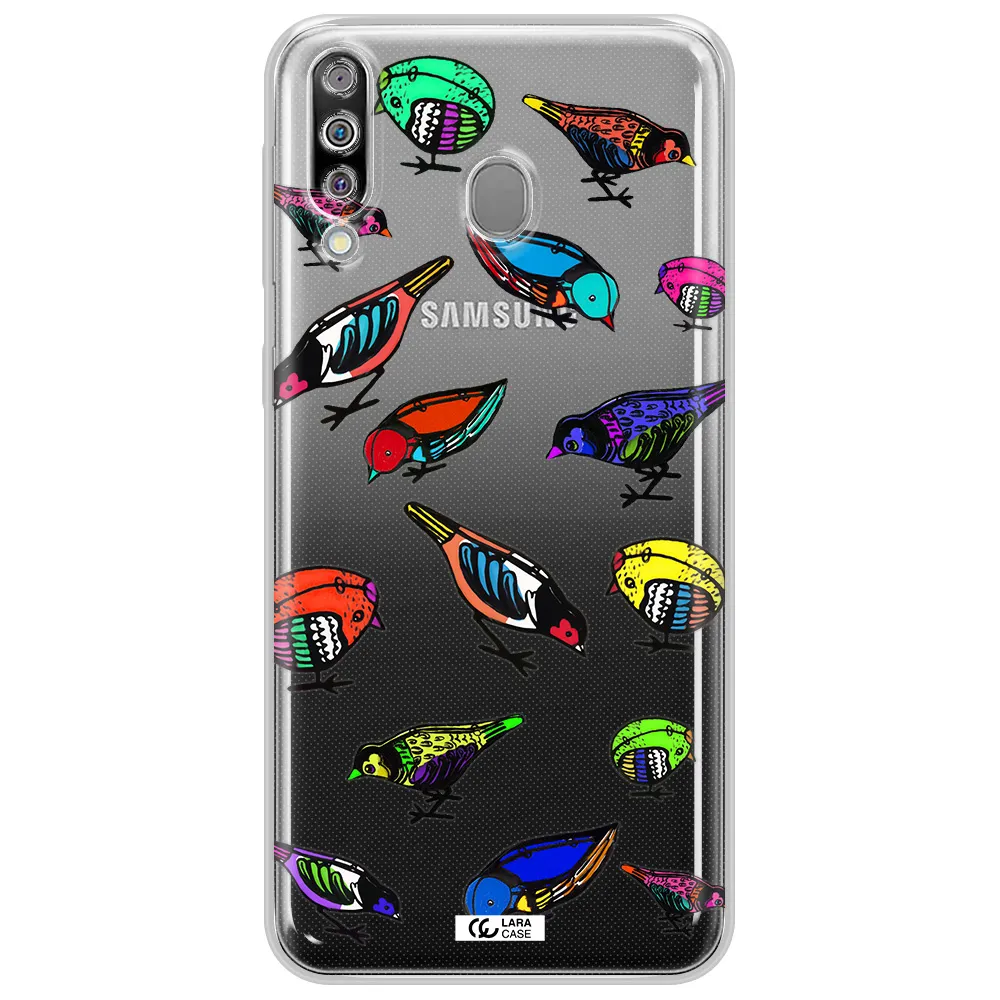 Colorful Birds Drawing Samsung M30 Clear TPU Case
