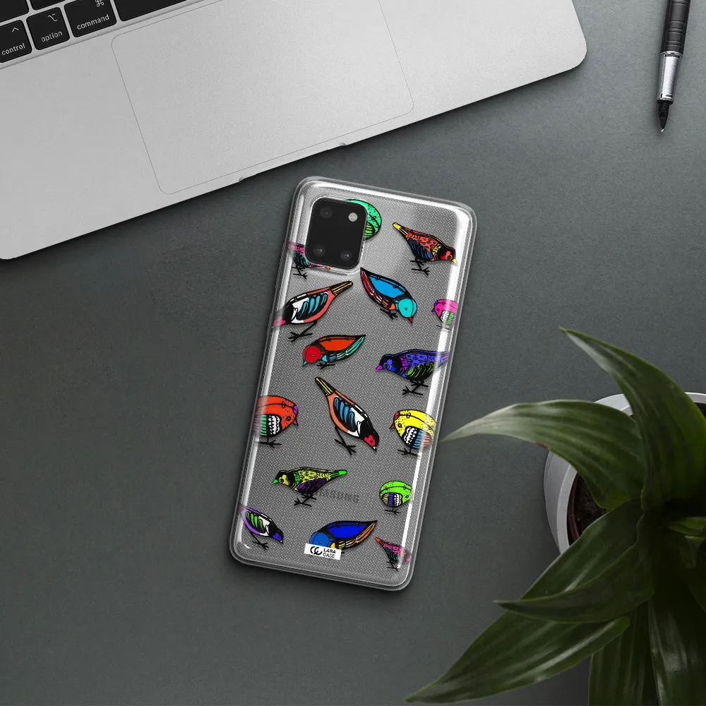Colorful Birds Drawing Samsung Note 10 Lite Clear TPU Case