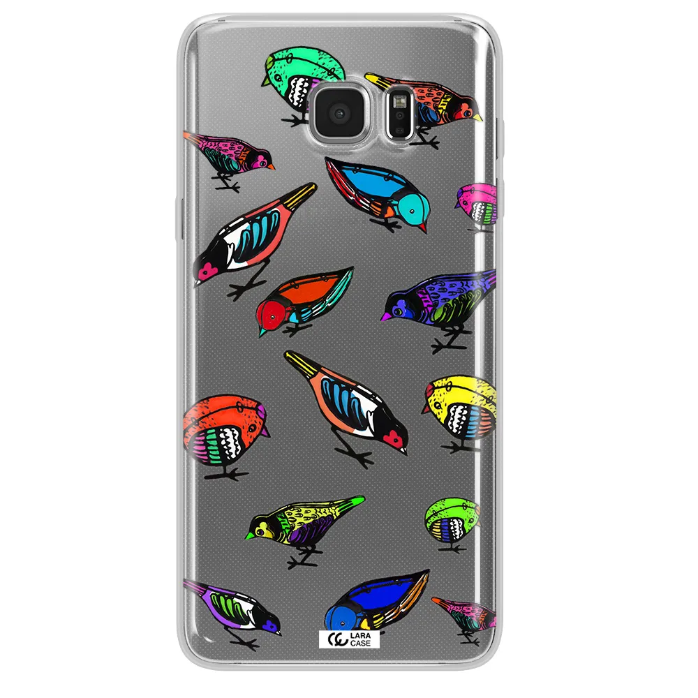 Colorful Birds Drawing Samsung Note 5 Clear TPU Case