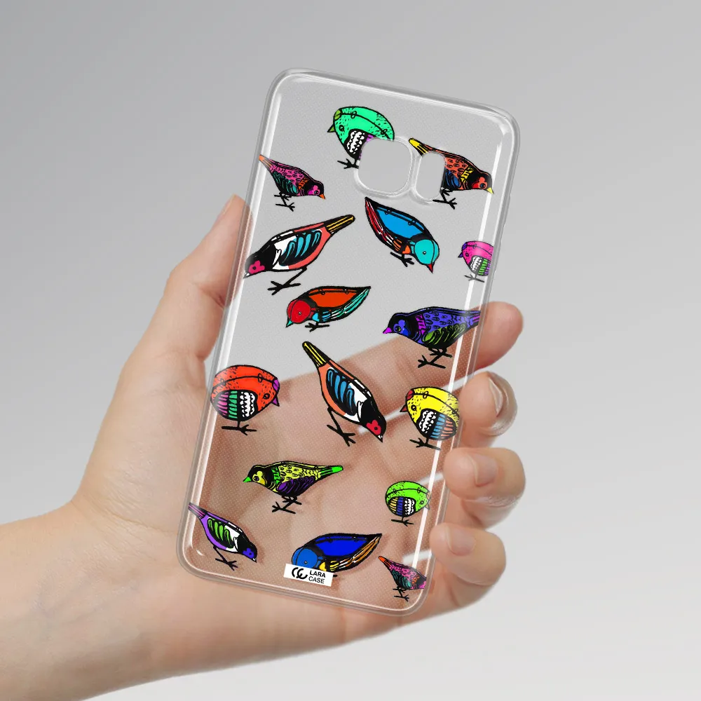 Colorful Birds Drawing Samsung Note 5 Clear TPU Case
