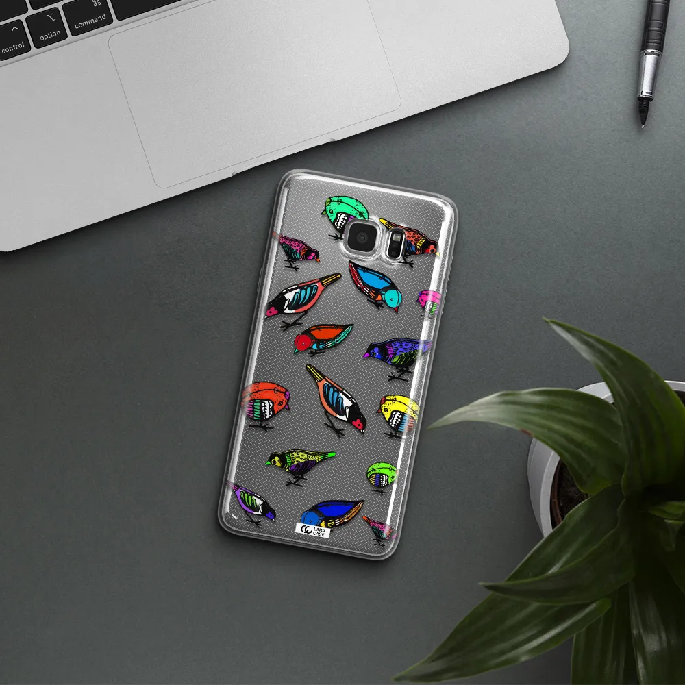 Colorful Birds Drawing Samsung Note 5 Clear TPU Case