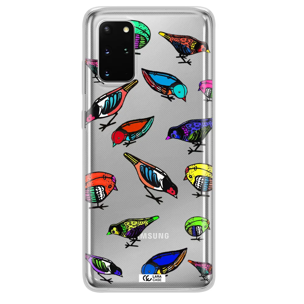 Colorful Birds Drawing Samsung S 20 Plus Clear TPU Case