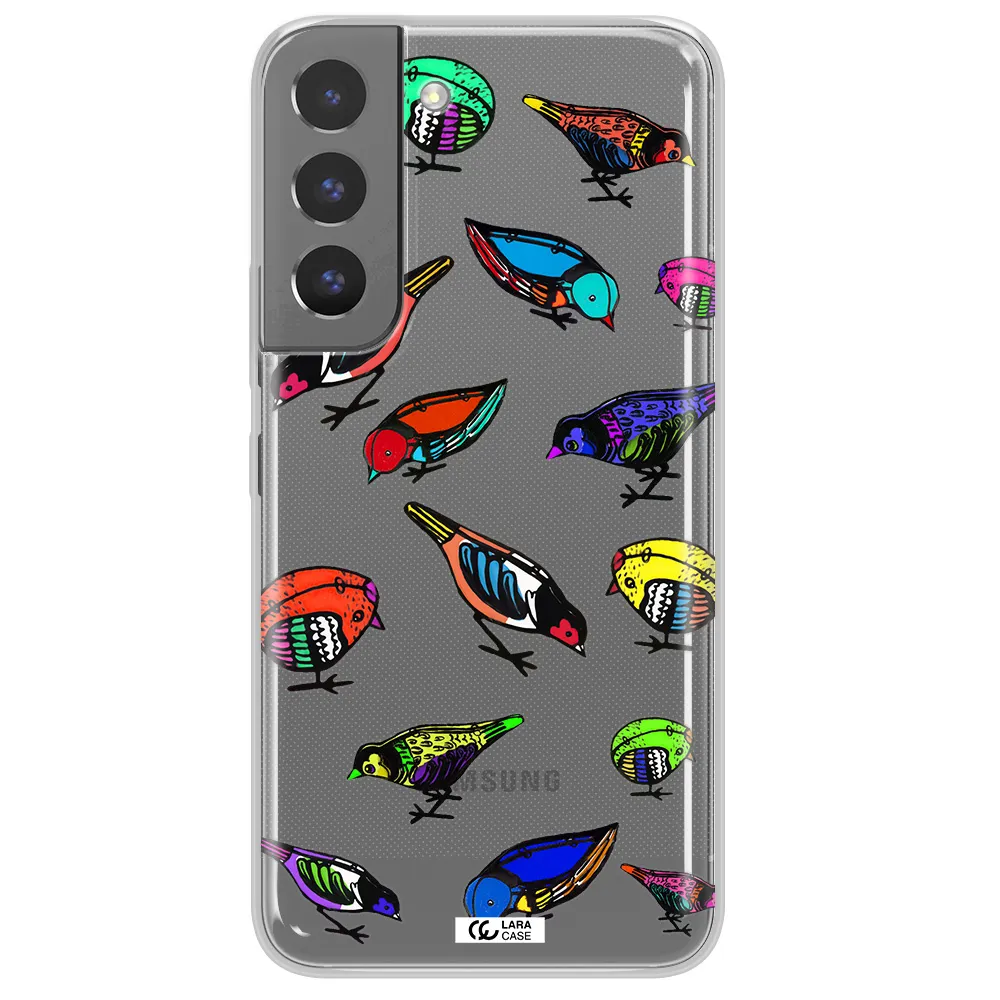 Colorful Birds Drawing Samsung S 22 Clear TPU Case