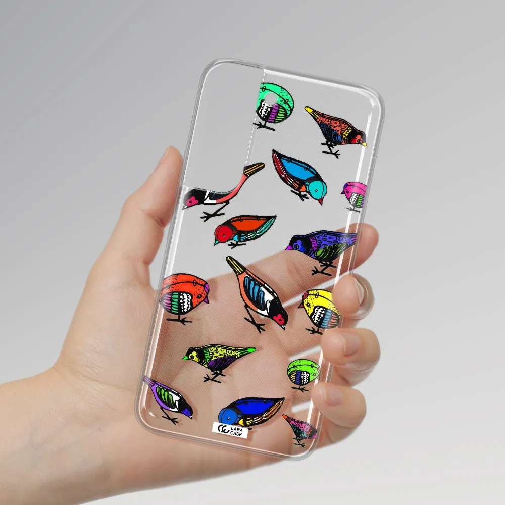 Colorful Birds Drawing Samsung S 22 Clear TPU Case