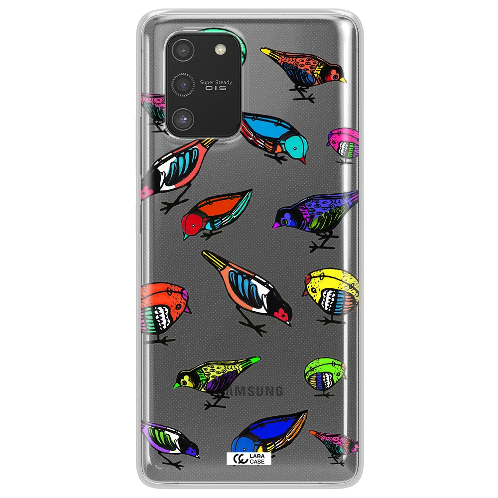 Colorful Birds Drawing Samsung S10 Lite Clear TPU Case