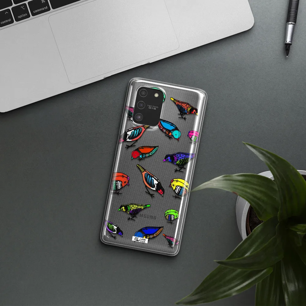 Colorful Birds Drawing Samsung S10 Lite Clear TPU Case