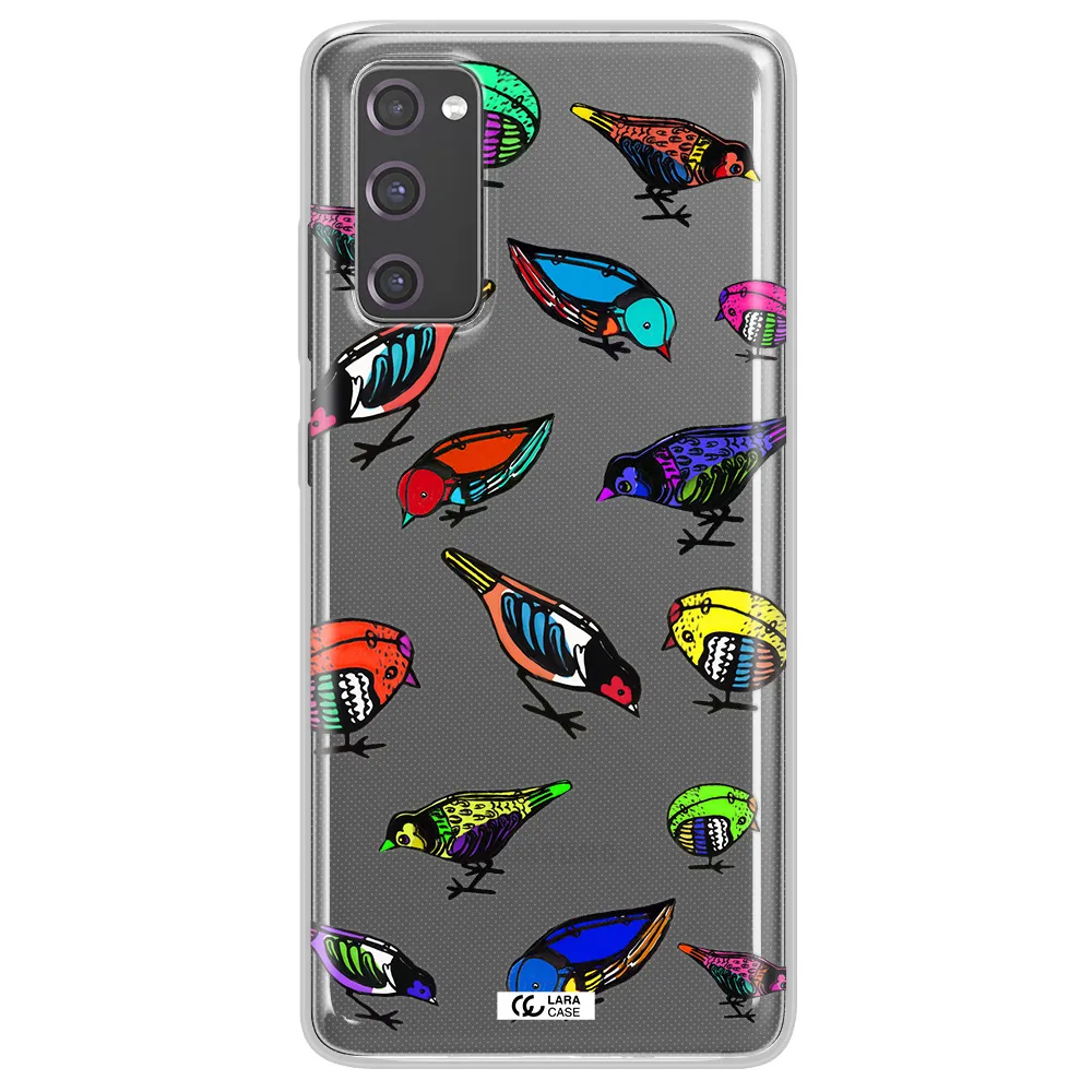 Colorful Birds Drawing Samsung S20 Fe Clear TPU Case