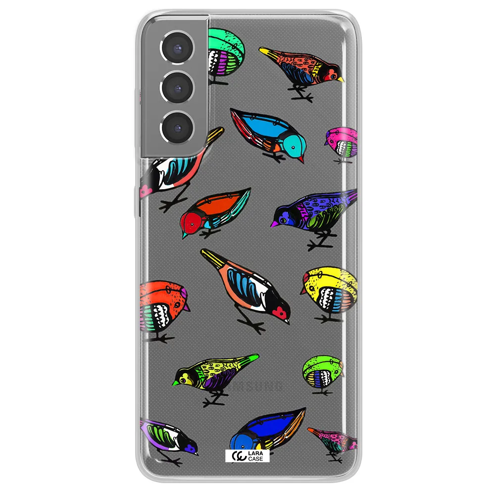 Colorful Birds Drawing Samsung S21 Plus Clear TPU Case