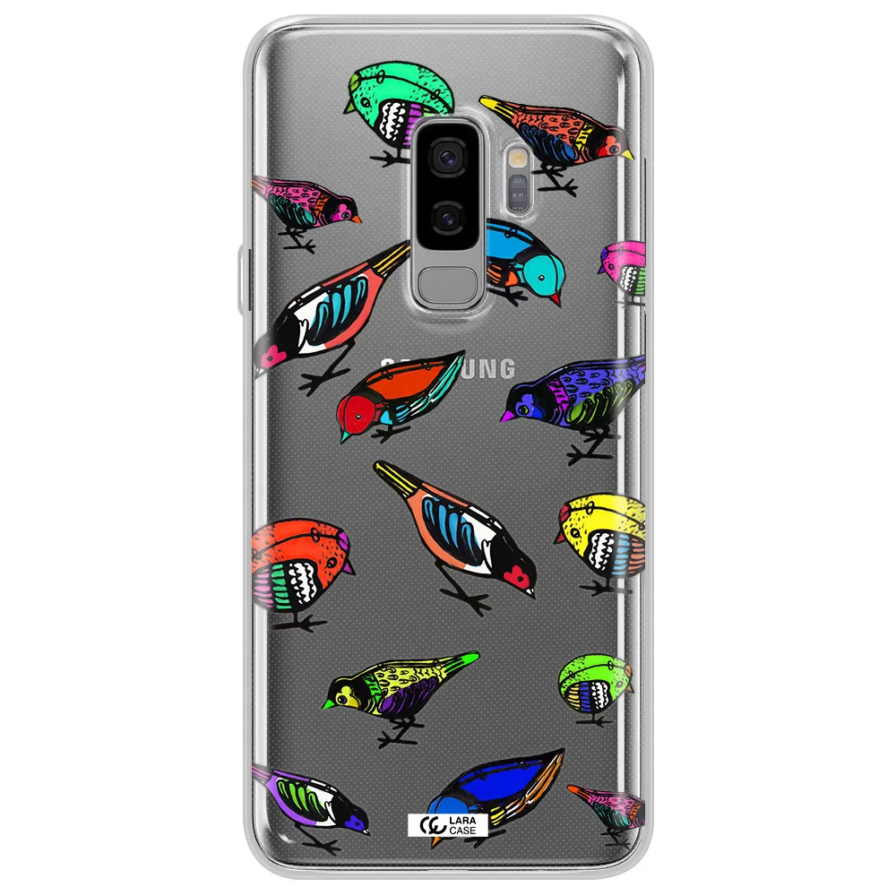 Colorful Birds Drawing Samsung S9 Plus Clear TPU Case