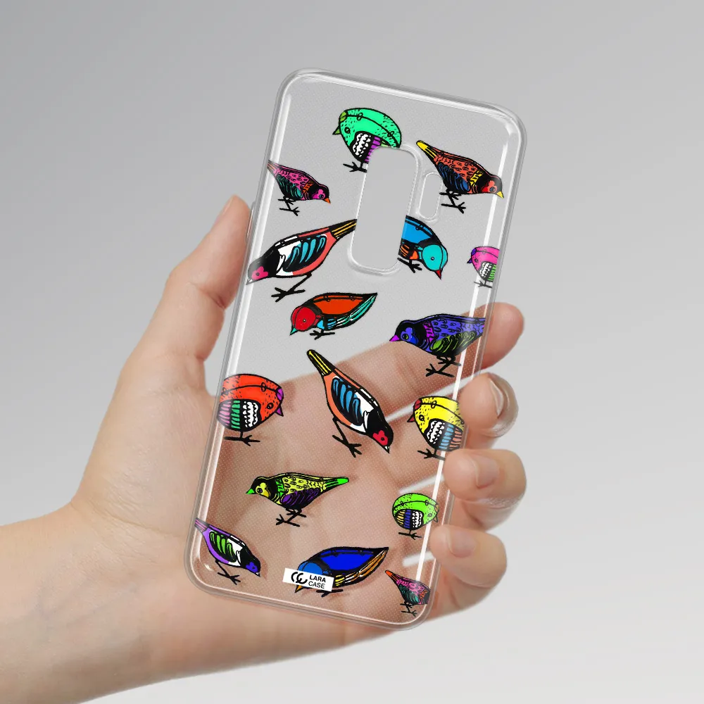 Colorful Birds Drawing Samsung S9 Plus Clear TPU Case