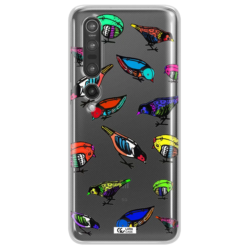 Colorful Birds Drawing Xiaomi Mi 10 Pro Clear TPU Case