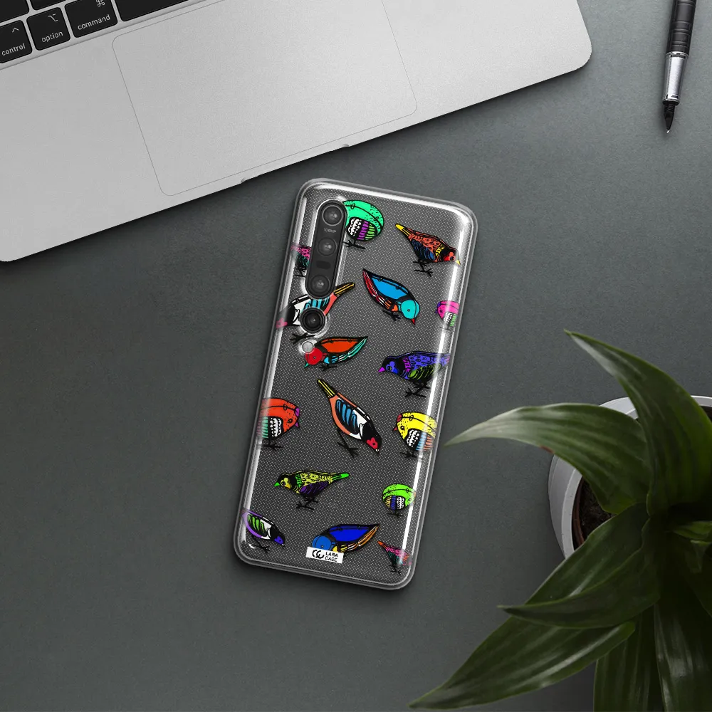 Colorful Birds Drawing Xiaomi Mi 10 Pro Clear TPU Case