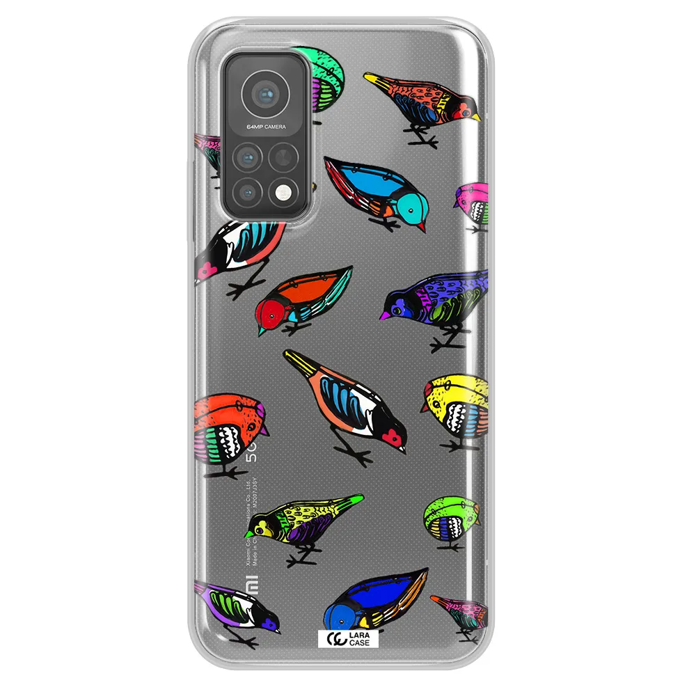 Colorful Birds Drawing Xiaomi Mi 10 T Pro Clear TPU Case