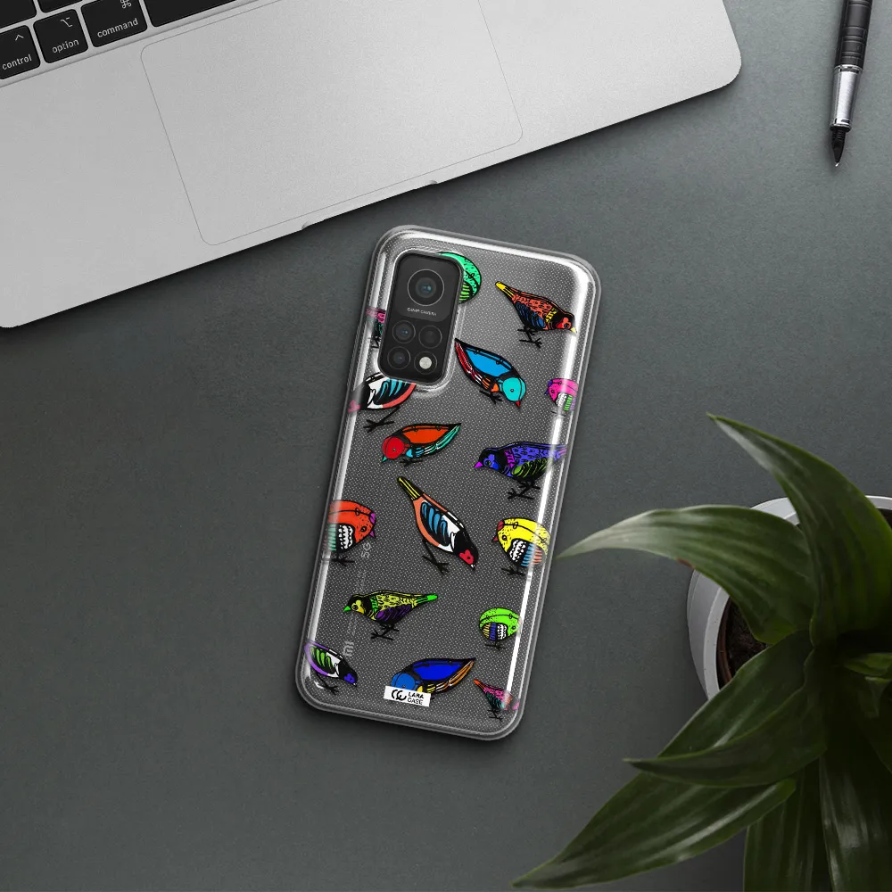 Colorful Birds Drawing Xiaomi Mi 10T Clear TPU Case