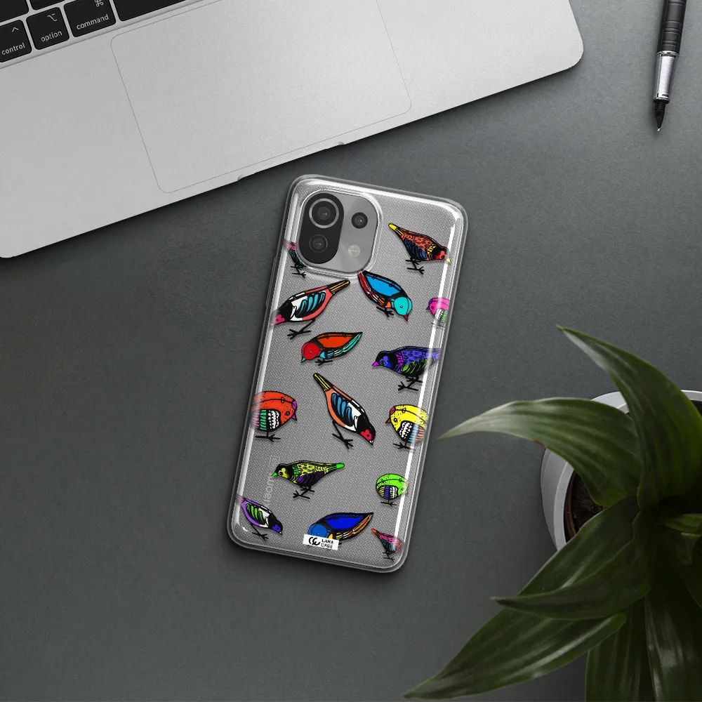 Colorful Birds Drawing Xiaomi Mi 11 Lite Clear TPU Case