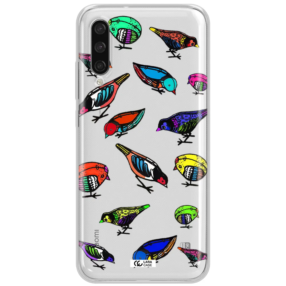 Colorful Birds Drawing Xiaomi Mi A3 Clear Tpu Case