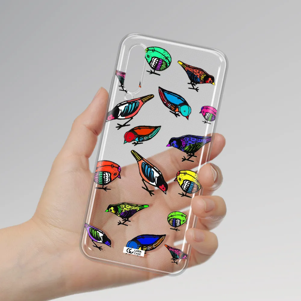 Colorful Birds Drawing Xiaomi Mi A3 Clear Tpu Case