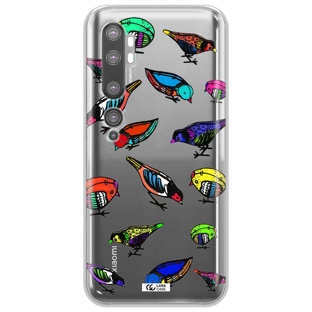 Colorful Birds Drawing Xiaomi Mi Note 10 Clear TPU Case