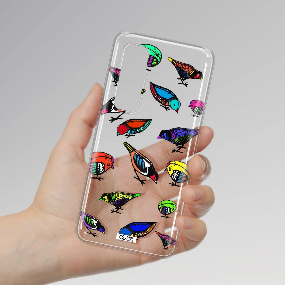 Colorful Birds Drawing Xiaomi Mi Note 10 Lite Clear TPU Case