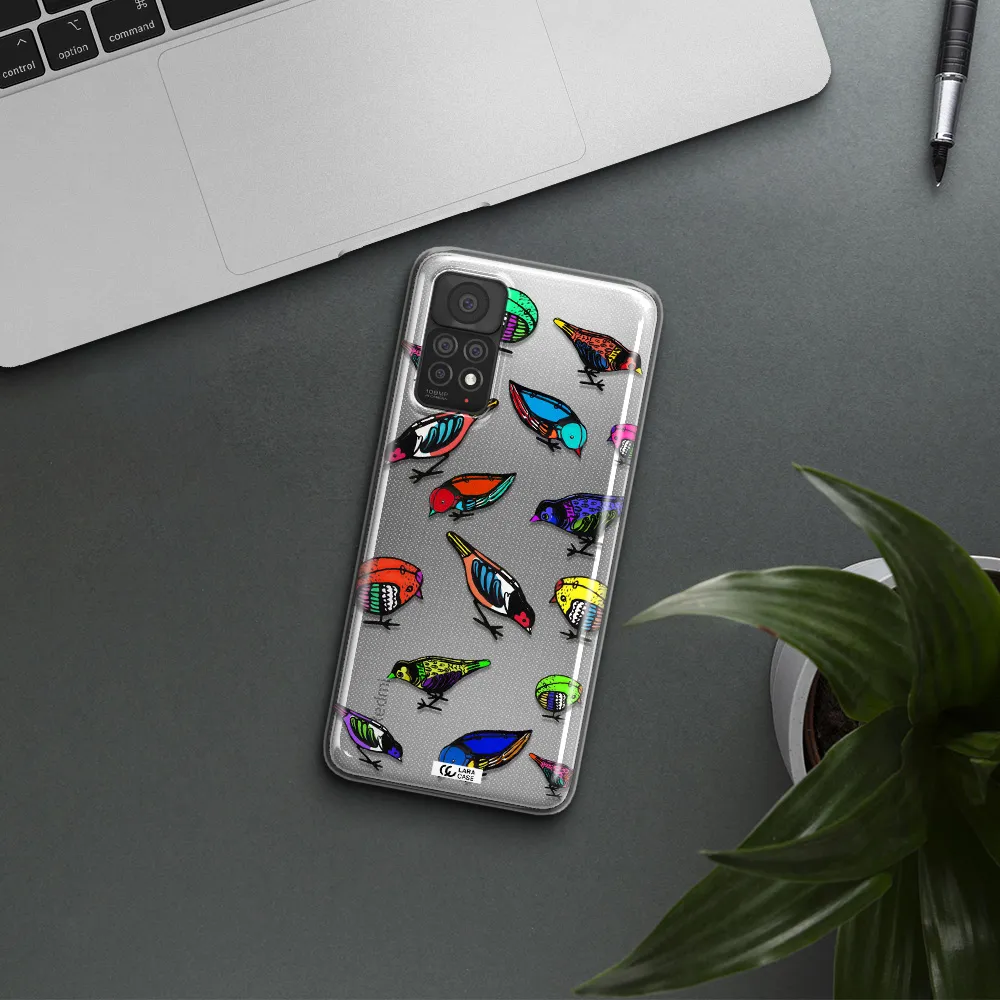 Colorful Birds Drawing Xiaomi Note 11 Pro Clear TPU Case