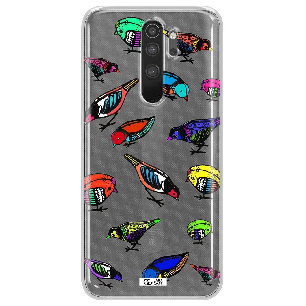 Colorful Birds Drawing Xiaomi Note 8 Pro Clear TPU Case