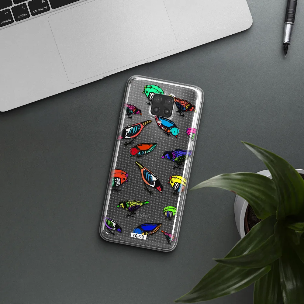 Colorful Birds Drawing Xiaomi Note 9 Pro Clear TPU Case