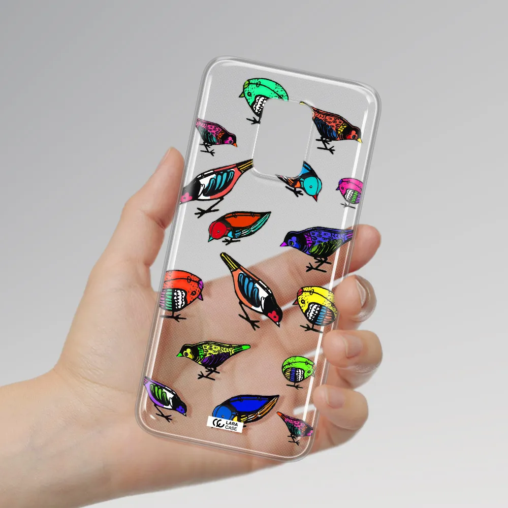 Colorful Birds Drawing Xiaomi Note 9S Clear TPU Case