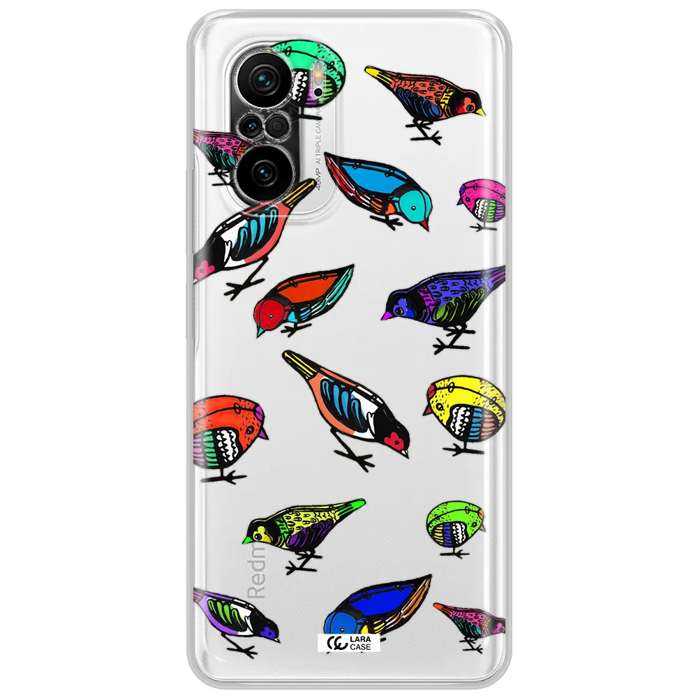 Colorful Birds Drawing Xiaomi Poco F3 Clear Tpu Case