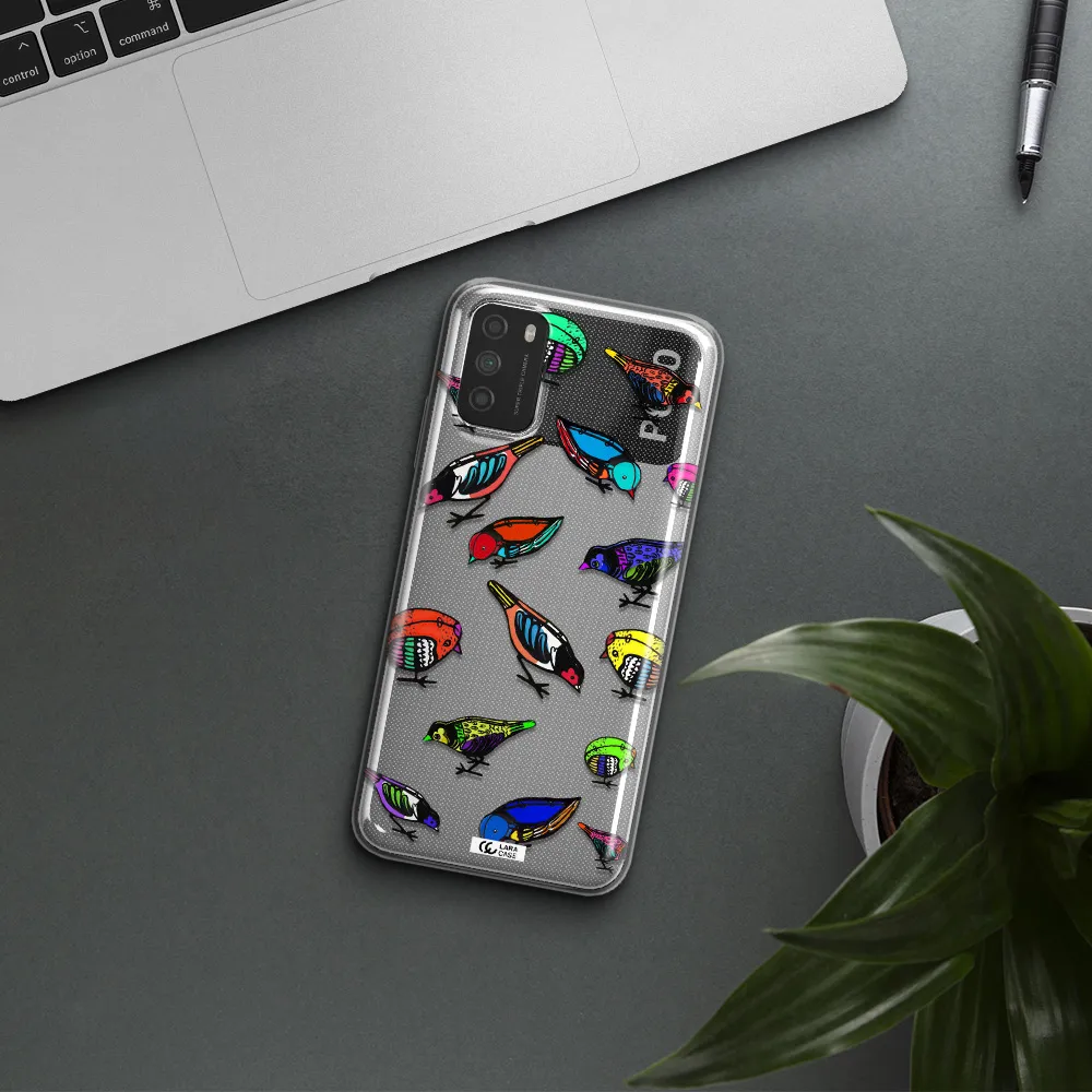 Colorful Birds Drawing Xiaomi Poco M3 Clear TPU Case