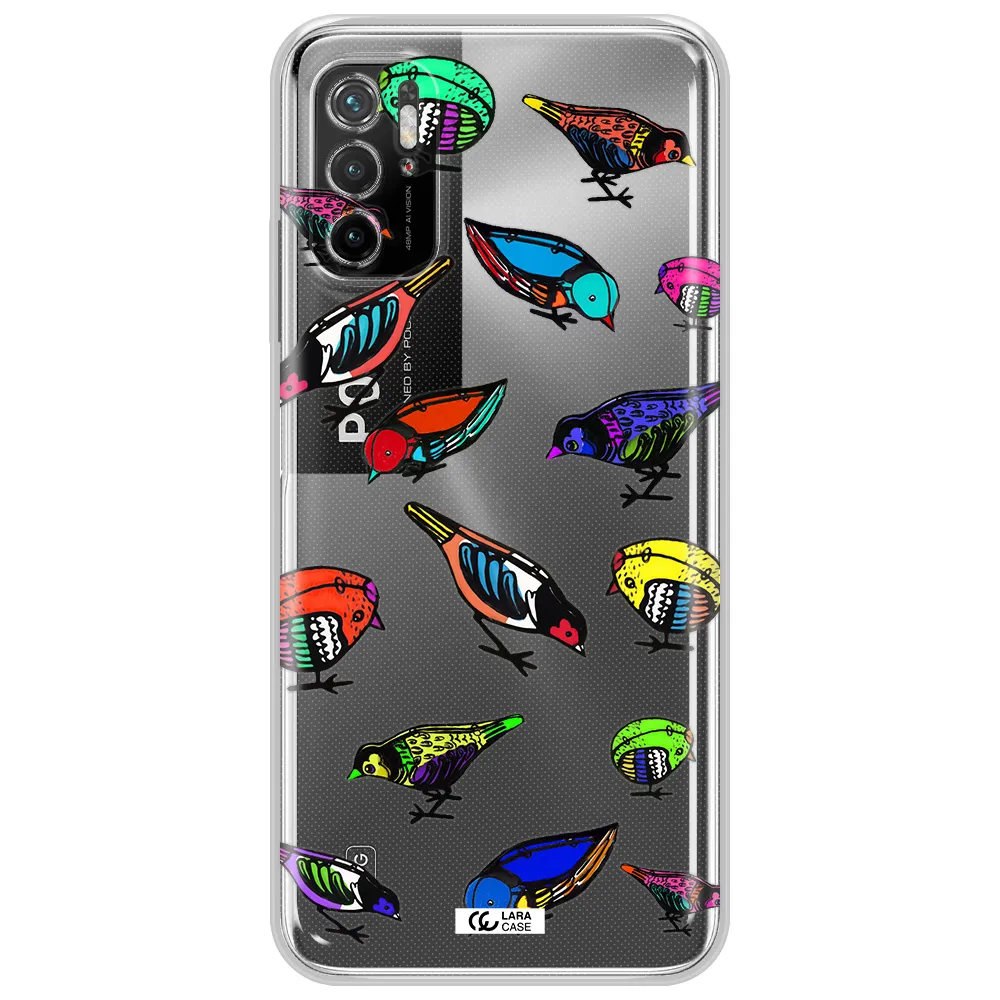 Colorful Birds Drawing Xiaomi Poco M3 Pro Clear Tpu Case