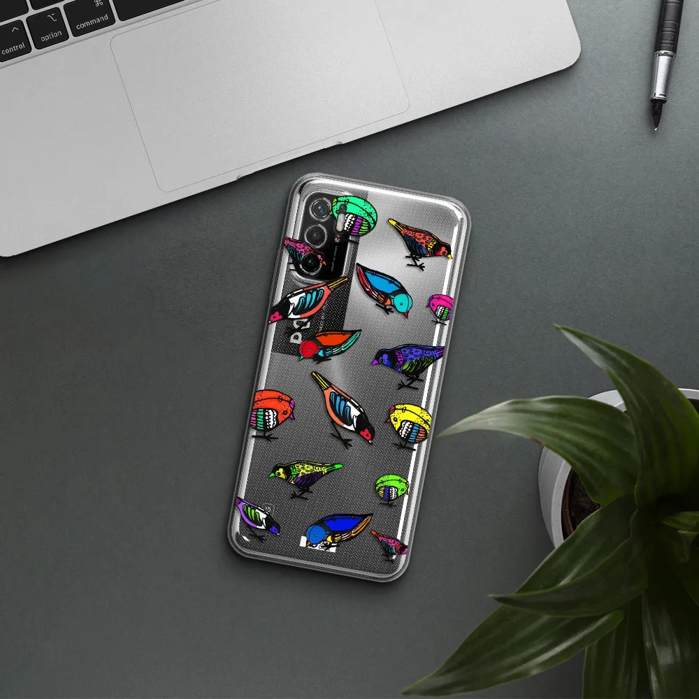 Colorful Birds Drawing Xiaomi Poco M3 Pro Clear Tpu Case