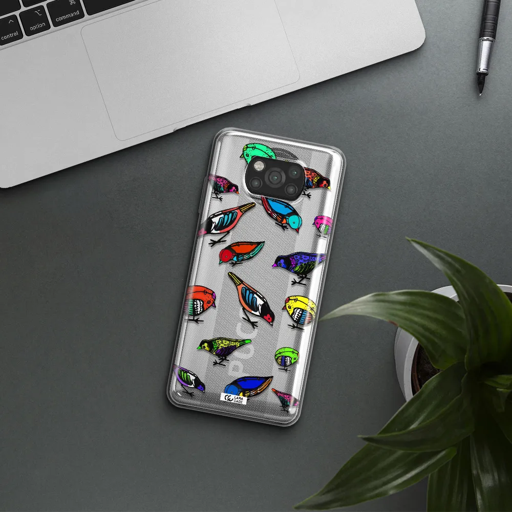 Colorful Birds Drawing Xiaomi Poco X3 Clear TPU Case