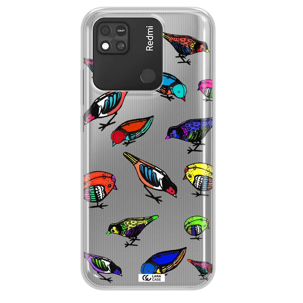 Colorful Birds Drawing Xiaomi Redmi 10A Clear TPU Case